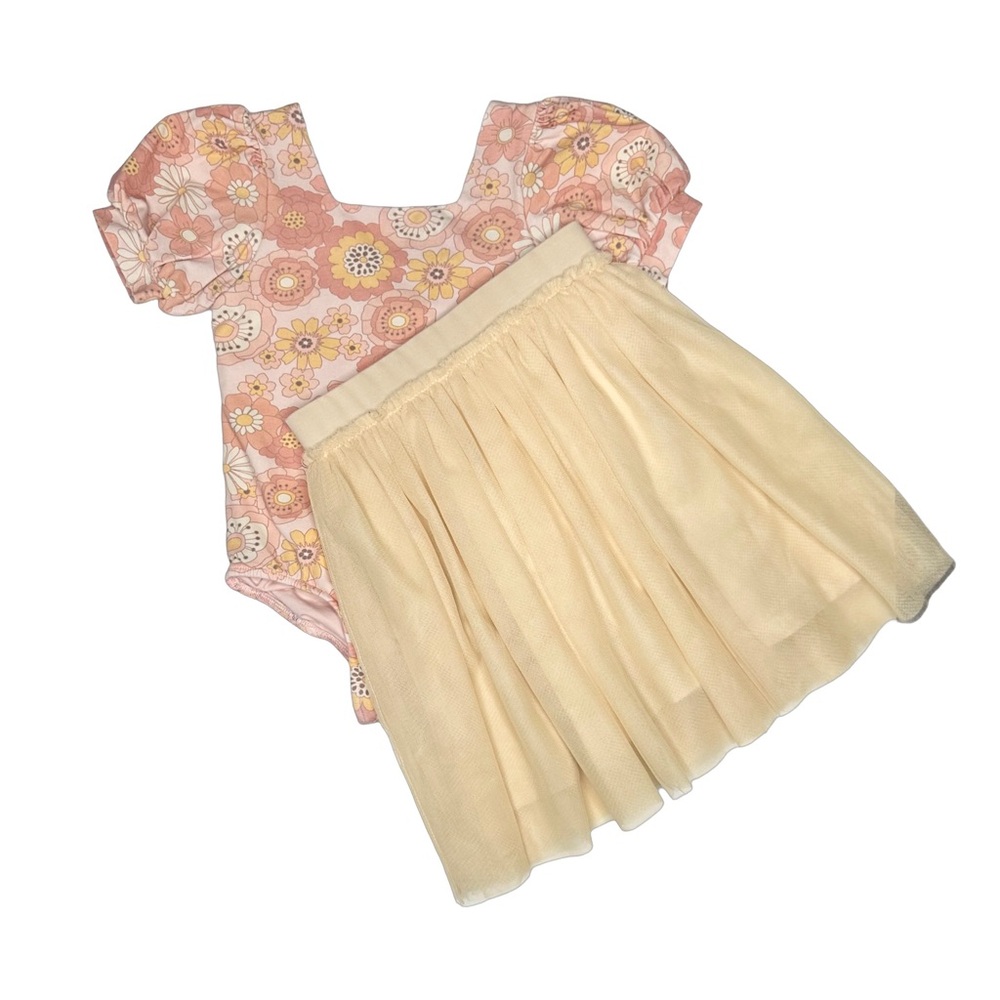Holly & Bloom By Taylor Joelle Floral‎ Bodysuit And Tulle Skirt